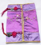 Silk Tissue Box Cover - Purple & Gold